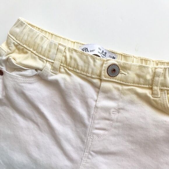 Zara tri colour ombré denim shorts EUC 2/3T - Picture 2 of 5
